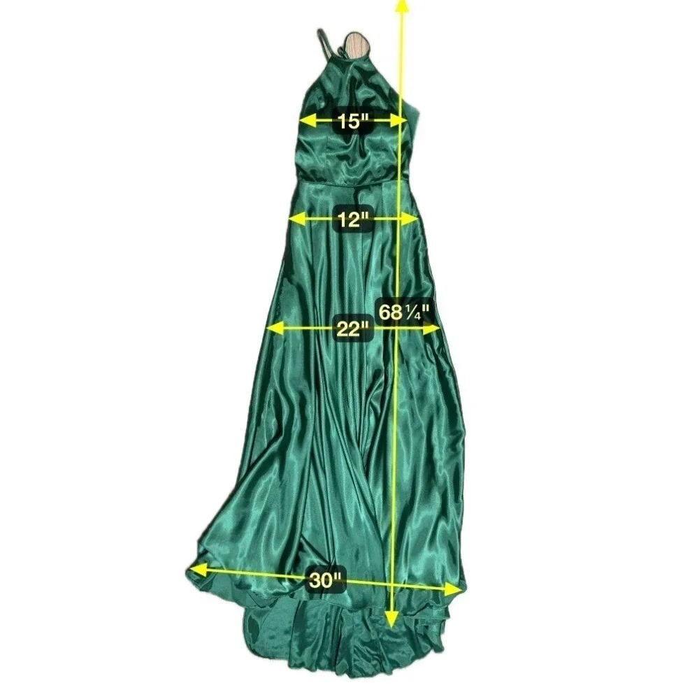 Blondie Nites Old Money Satin Halter Gown Women's Size 1 Coquette‎ Mermaidcore